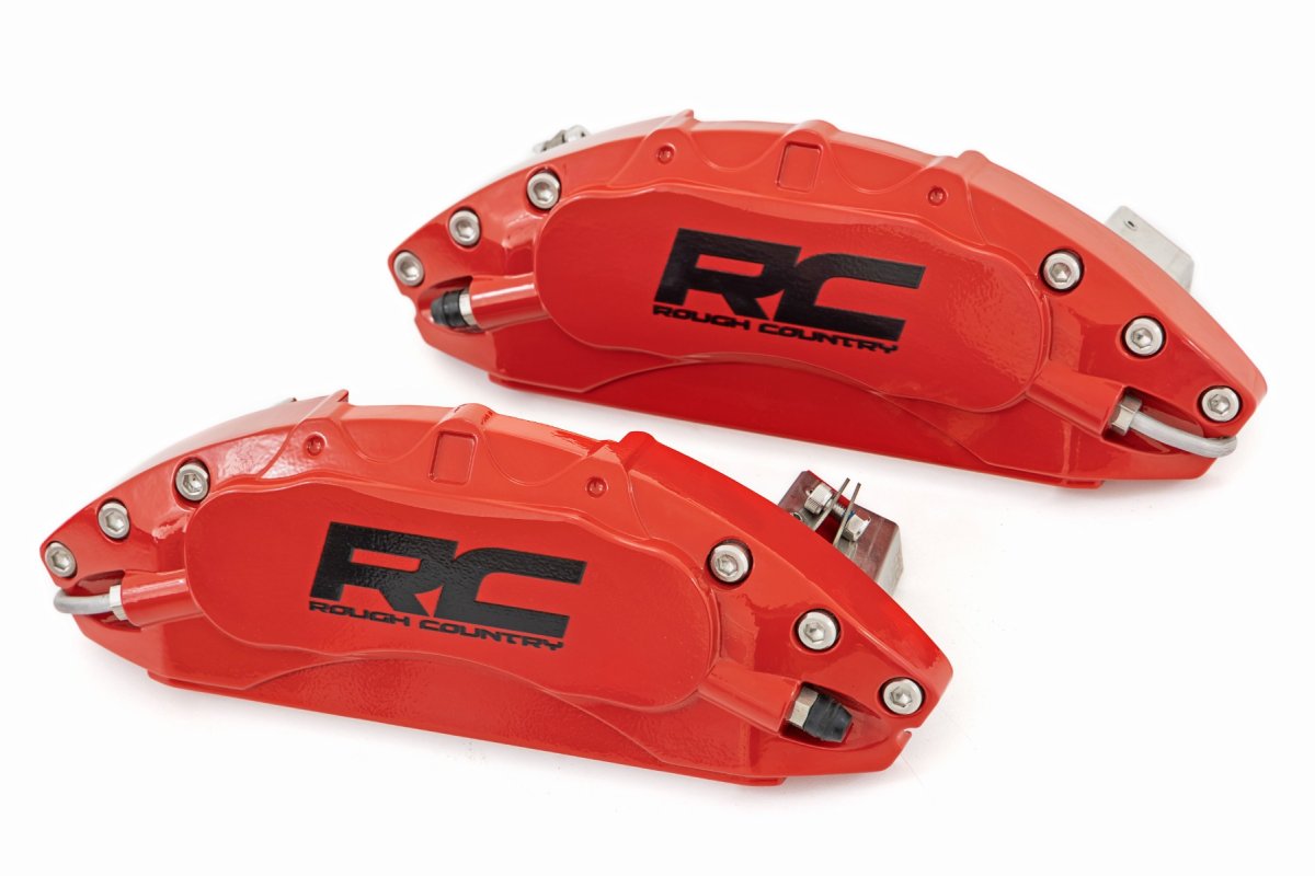 Jeep Wrangler Caliper Covers - Front and Rear - Rough Country - Red - '07-'10